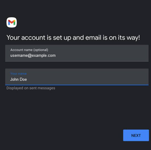 Email Client Android - Preferred Name