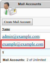 Mail Account Example