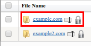Hosting Spaces - File Manager - Select Domain
