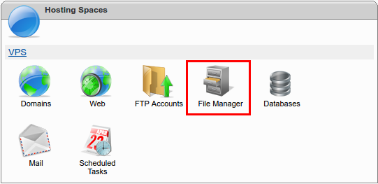Hosting Spaces - File Manager