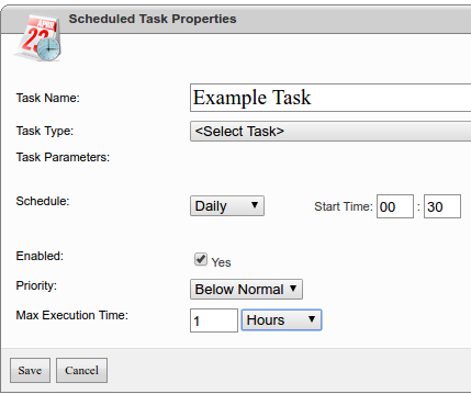 Add Scheduled Tasks Save