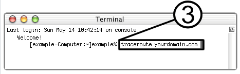 Traceroute on a Mac - Sample Traceroute