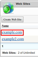 Web Sites Name Example