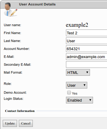 WSP Account Menu Modify User Sample