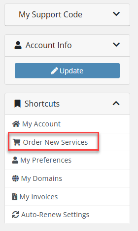 Order new services