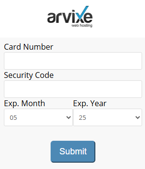Payment Methods - Enter credit card details